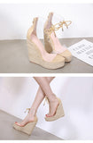 Lace UpTransparent Sandals