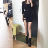 Black Style Hip Skirts