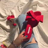 Wearing Flat Slippers