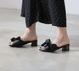 Wearing Flat Slippers