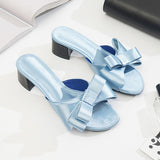 Wearing Flat Slippers