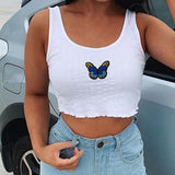 Summer Sleeveless White Top