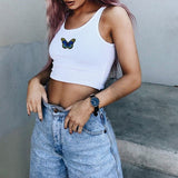 Summer Sleeveless White Top