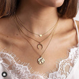 Multilayer Cross Gold Necklaces