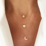 Multilayer Cross Gold Necklaces