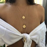 Multilayer Cross Gold Necklaces