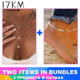 Multilayer Cross Gold Necklaces