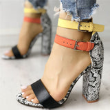 High Heels Buckle Sandals