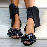 Strap Beaded Sandals