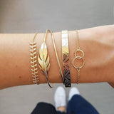 Gold Moon Bracelet Set