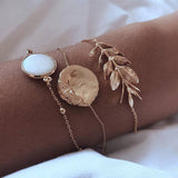 Gold Moon Bracelet Set