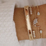Gold Moon Bracelet Set