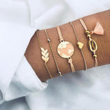 Gold Moon Bracelet Set