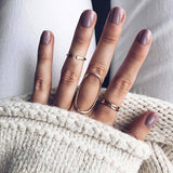 Bohemian Retro Crystal Ring Set
