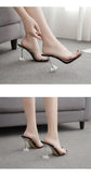 Crystal Thin Heels Sandals