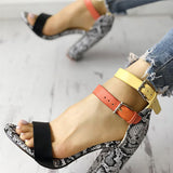High Heels Buckle Sandals