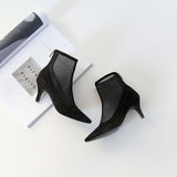 Pointed Mesh Short Boots