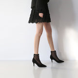 Pointed Mesh Short Boots